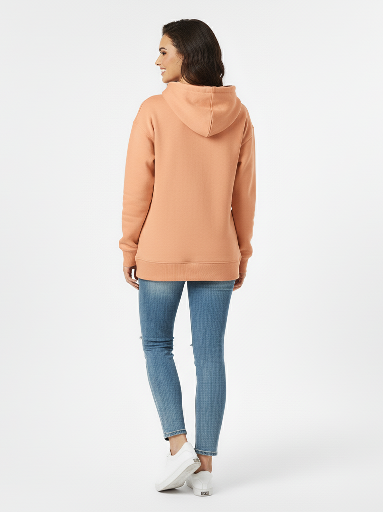 Peach Blossom 390 GSM Luxury Pullover Hoodie | Rizqé by Zadine Soft Pastel Solids