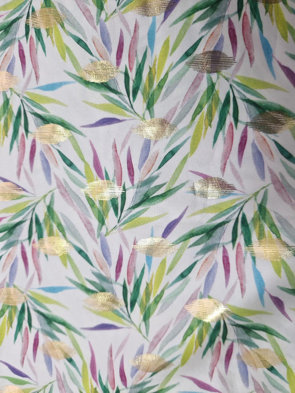 Tropical Satin Leaf Print Kaftan Dress | Loungewear Maxi Dress | Elegant Beach Cover-Up