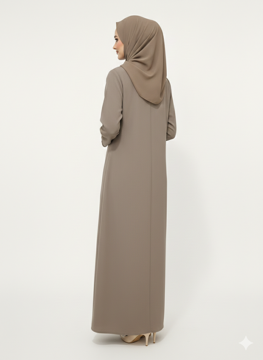 Rizqé Coffee Artisan Modest Embellished Abaya