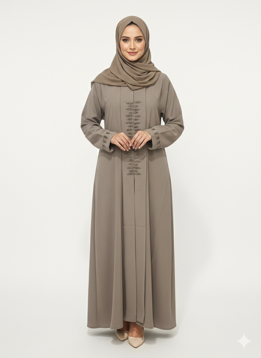 Rizqé Coffee Artisan Modest Embellished Abaya