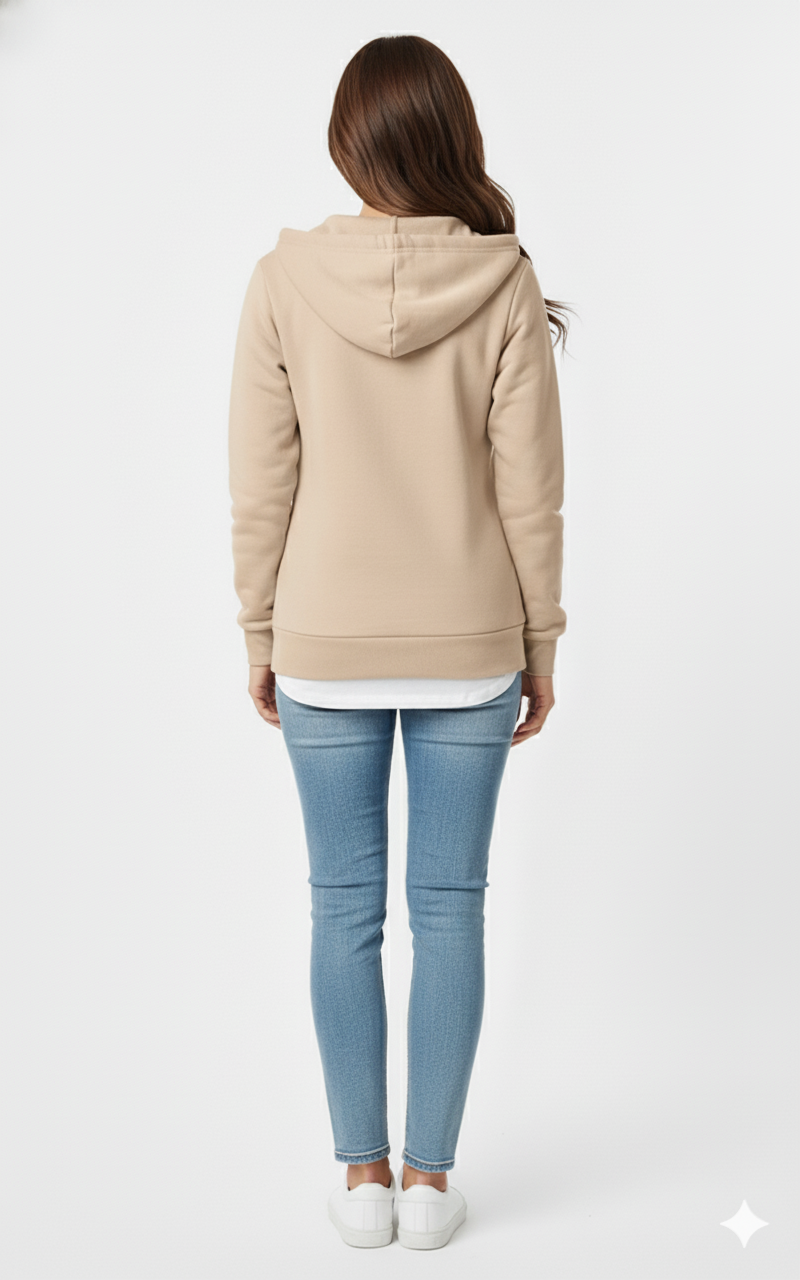 Rizqé Unisex Full-Zip Hoodie with Kangaroo Pocket | Premium 390 GSM Cotton