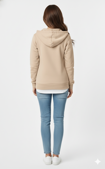 Rizqé Unisex Full-Zip Hoodie with Kangaroo Pocket | Premium 390 GSM Cotton