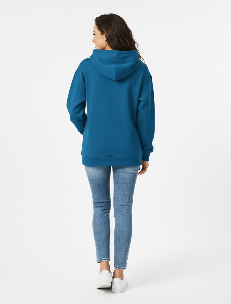 Atlantic Blue 390 GSM Heavyweight Pullover Hoodie | Rizqé by Zadine Premium