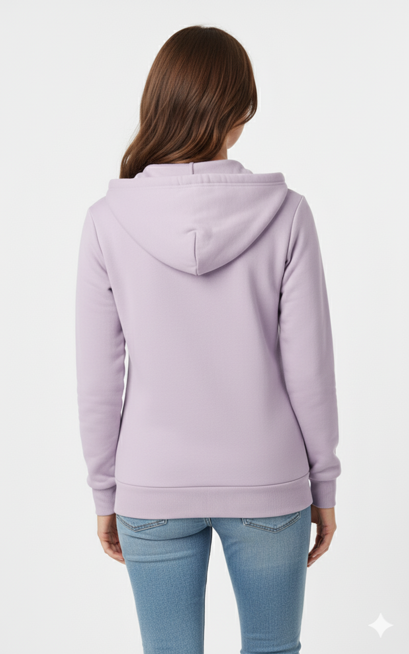 Lavender Purple Unisex 390 GSM Heavyweight Full-Zip Hoodie | Rizqé by Zadine Wholesale Customizable Blanks