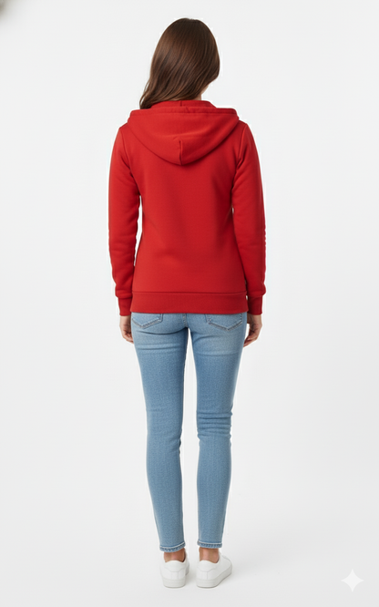 ardinal Red 390 GSM Ultimate Full-Zip Hoodie | Rizqé by Zadine High-Volume Solid Apparel