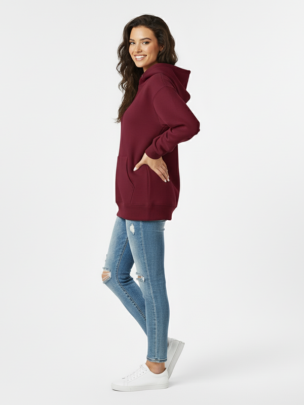 Regal Wine 390 GSM Heavyweight Pullover Hoodie | Rizqé by Zadine Premium Fall/Winter Blanks
