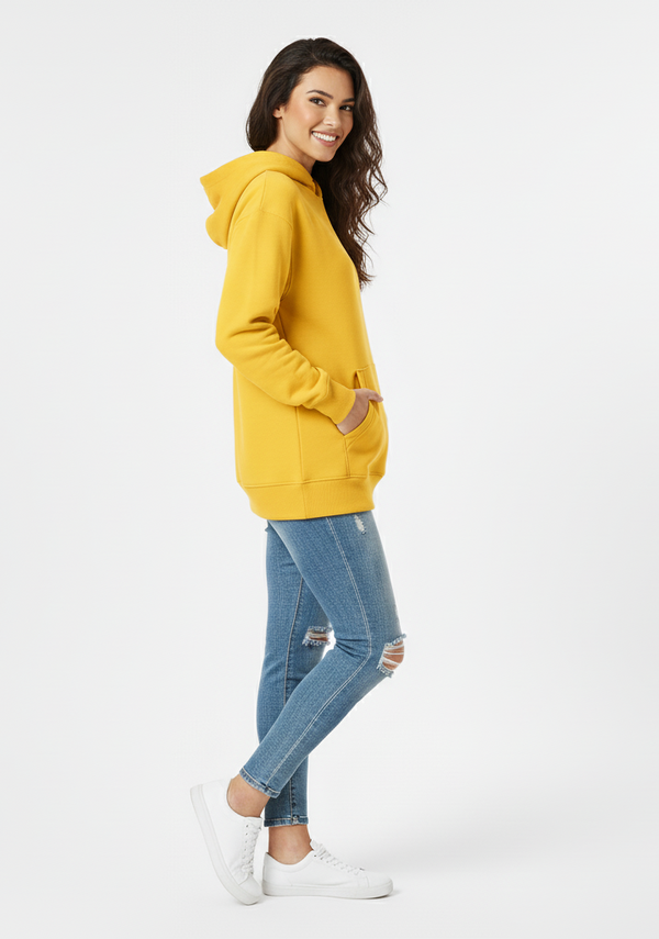 Sunburst Yellow 390 GSM Heavyweight Pullover Hoodie | Rizqé by Zadine Bright Color Blanks