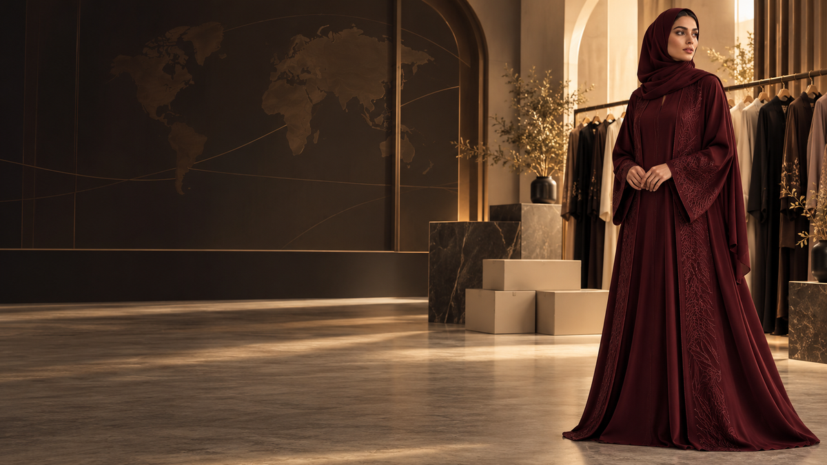 Rizqé original worldwide abaya wholesale enquiries campaign banner