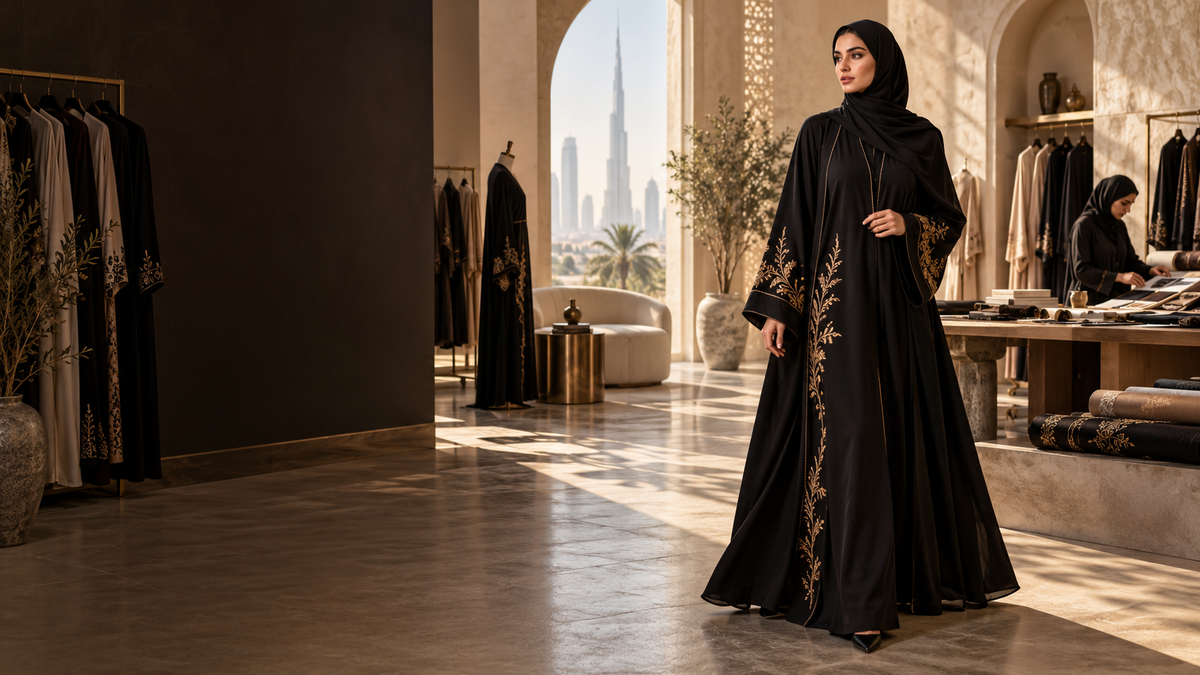 Rizqé original abaya OEM and private label atelier campaign banner